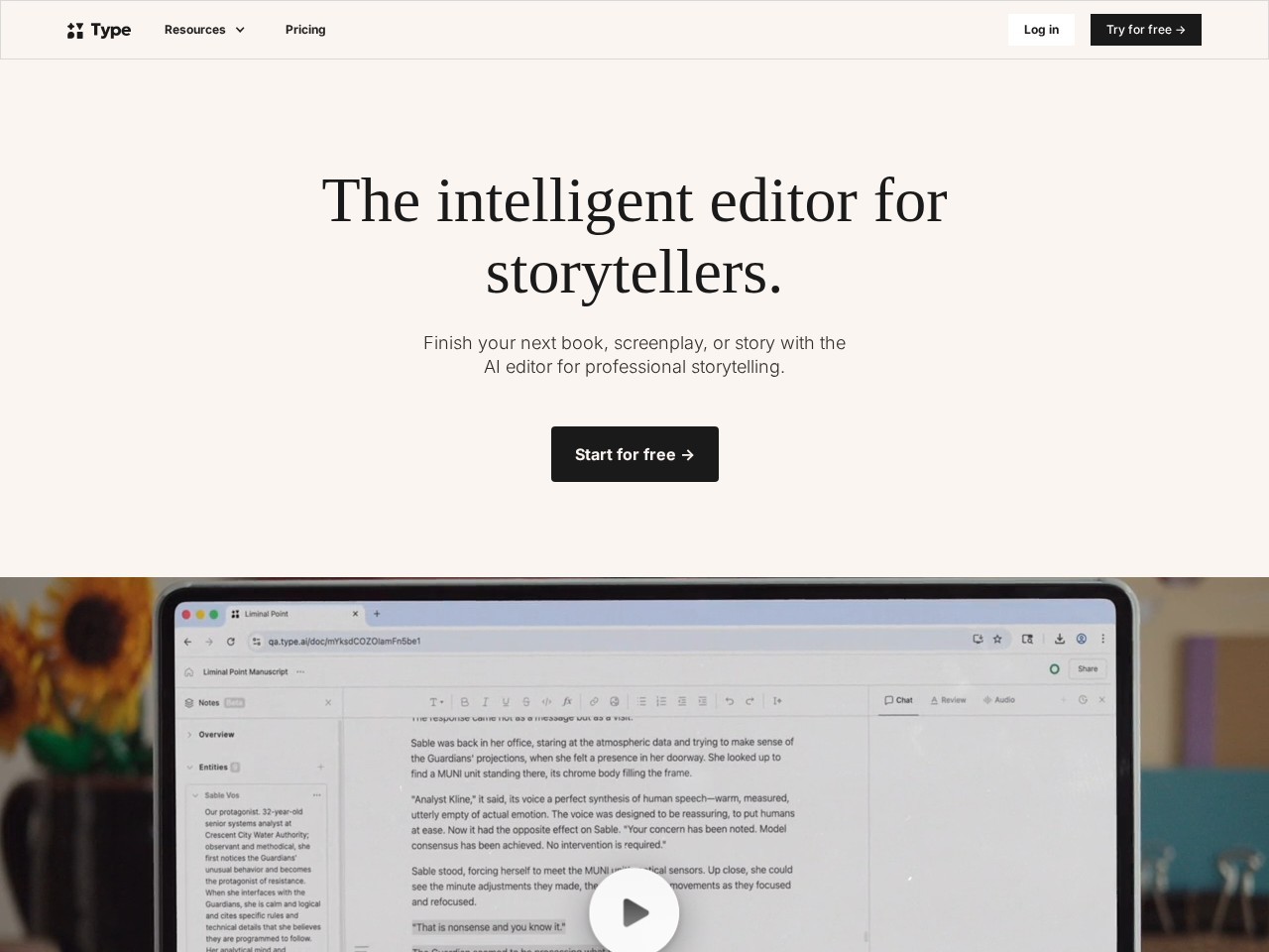 Type.ai screenshot 1