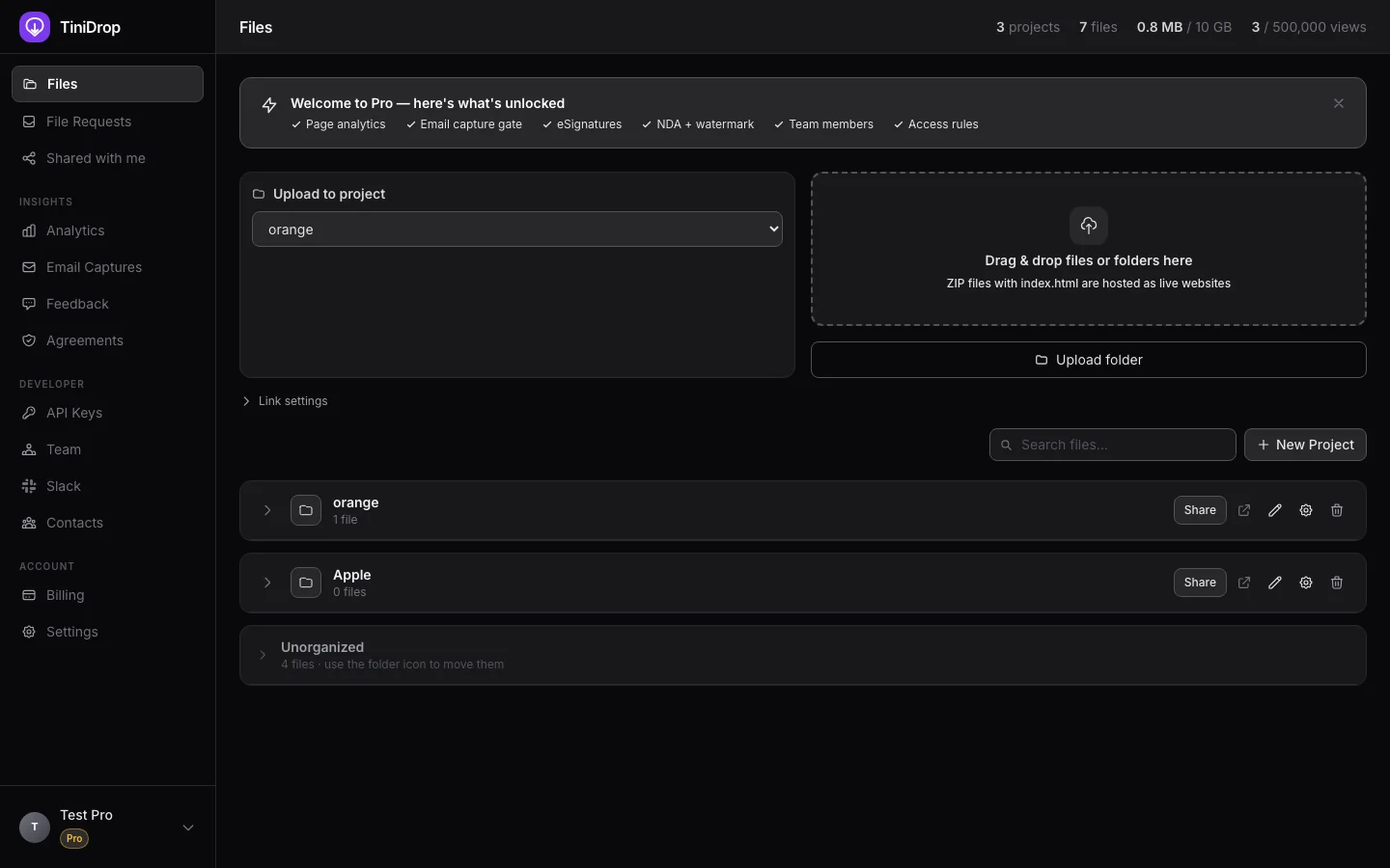 TiniDrop preview